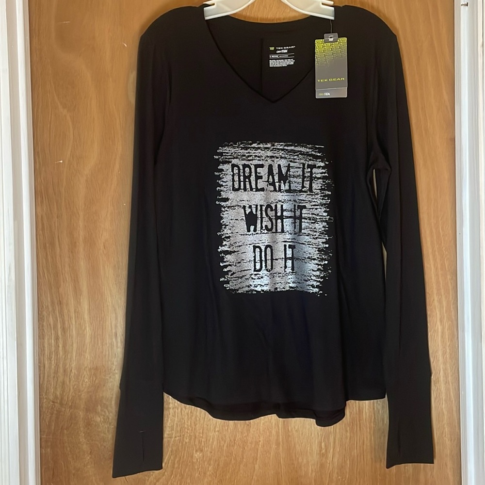 Tek Gear long sleeved V neck T shirt size Small Petite - Picture 1 of 6